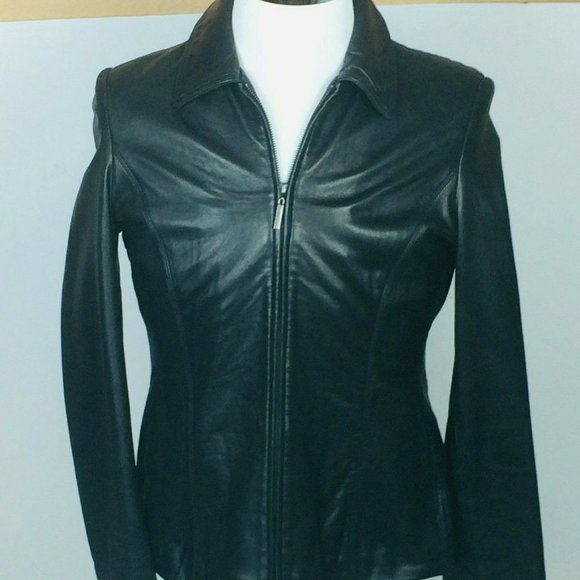 Dona Michi Black Leather Jacket Large Measurements - Picture 4 of 7